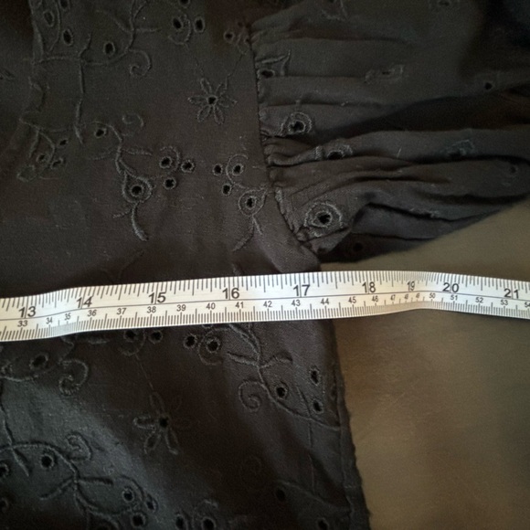 Aritzia Sunday Best Oregold Black Eyelet Cotton Linen Dress XXS - Picture 11 of 15
